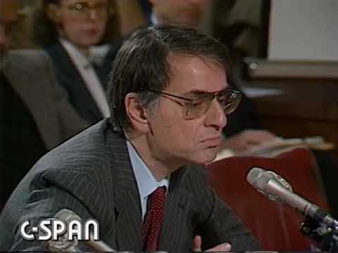 Carl Sagan testifying before Congress in 1985 on climate change