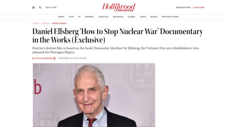 Daniel Ellsberg ‘How to Stop Nuclear War’ Documentary in the Works (Exclusive)