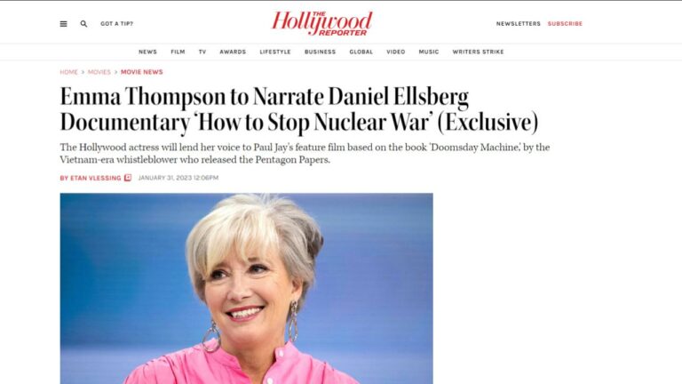 Emma Thompson to Narrate Daniel Ellsberg Documentary ‘How to Stop Nuclear War’ (Exclusive)