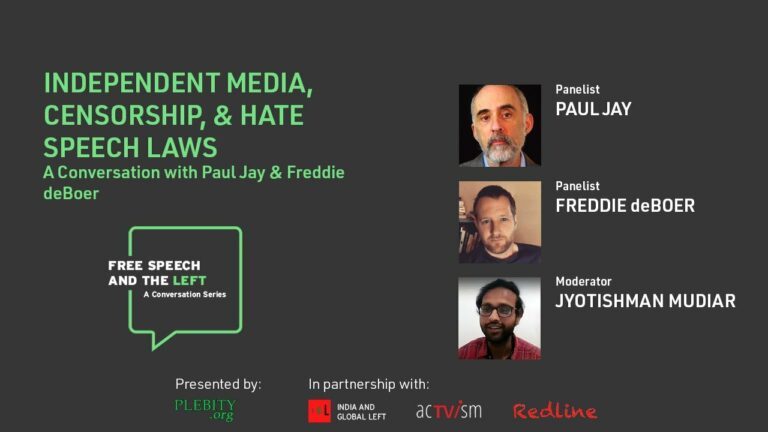 Paul Jay and Freddie deBoer Discuss Independent Media, Censorship, and Hate Speech Laws